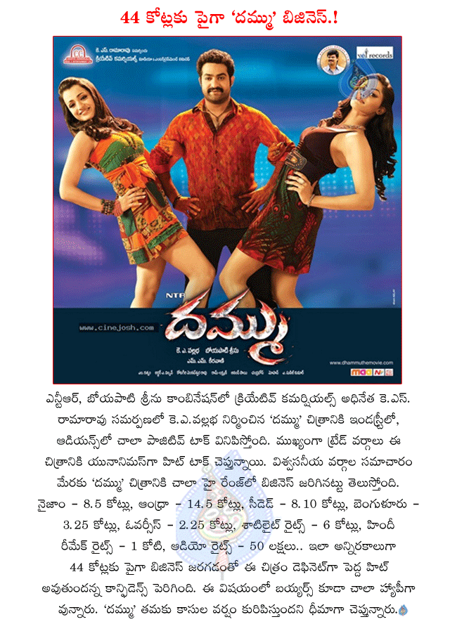ntr and boyapati srinu combo movie dammu,dammu releasing on 27th april,big business for dammu,dammu audio,dammu music director keeravani,dammu talk,dammu business,dammu audio,dammu area wise business  ntr and boyapati srinu combo movie dammu, dammu releasing on 27th april, big business for dammu, dammu audio, dammu music director keeravani, dammu talk, dammu business, dammu audio, dammu area wise business